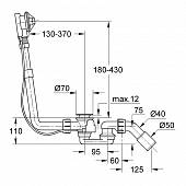 Слив перелив для ванны Grohe Talento 28943000