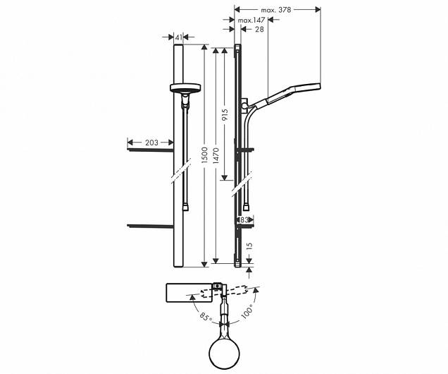 Фотография товара Hansgrohe Rainfinity 27674000