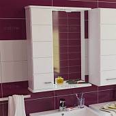 Шкаф-зеркало 50 см, белый, левый, СаНта Омега L 107001