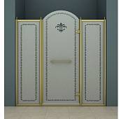 Душевая дверь в нишу 130 см, профиль бронза, правая, Cezares RETRO-B-13-130-PP-Br-R