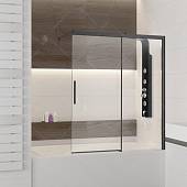 Шторка на ванну 120 см, черная, стекло прозрачное, RGW Screens SC-43B 34114312-14