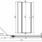 Душевая дверь в нишу с неподвижным элементом 100 см Am.Pm Inspire S W51G-E4D6-200-CT