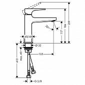 Смеситель для раковины ( д.к ) Hansgrohe Metropol 32507000